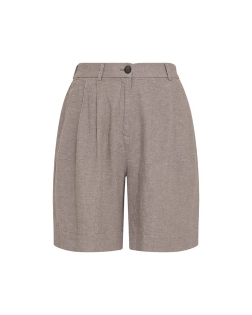 MSCH Viana Ginia HW Shorts, Hør, Brun